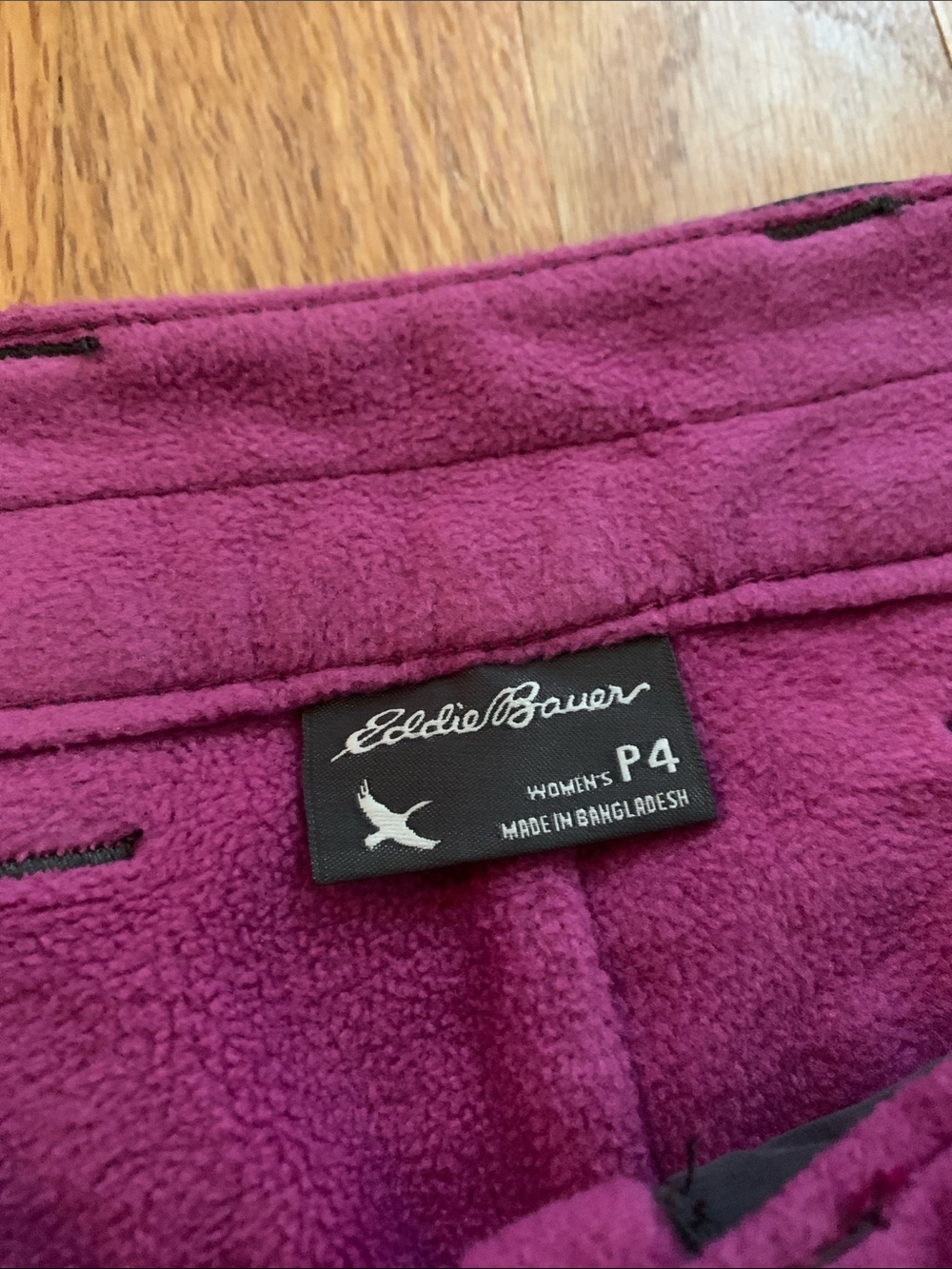 NWT Eddie Bauer Women's Charcoal Hiking Pants Pink Fleece Lining Women’s 4P - Picture 2 of 16
